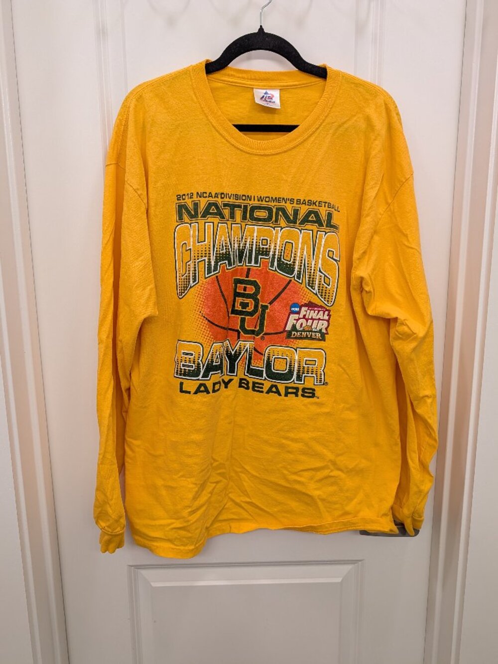 Vintage 2012 Baylor Lady Bears NCAA National Champions Long Sleeve Shirt XL
